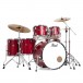 Pearl Roadshow 6pc Drum Kit w/Sabian Cymbals, Matte Red