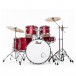 Pearl Roadshow 6pc Drum Kit w/Sabian Cymbals, Matte Red - Front