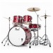 Pearl Roadshow 6pc Drum Kit w/Sabian Cymbals, Matte Red - Front Angle