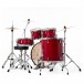 Pearl Roadshow 6pc Drum Kit w/Sabian Cymbals, Matte Red - Rear Angle 2