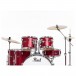Pearl Roadshow 6pc Drum Kit w/Sabian Cymbals, Matte Red - Rack Toms