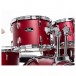 Pearl Roadshow 6pc Drum Kit w/Sabian Cymbals, Matte Red - Mid Tom