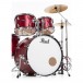 Pearl Roadshow 6pc Drum Kit w/Sabian Cymbals, Matte Red - Bass Drum