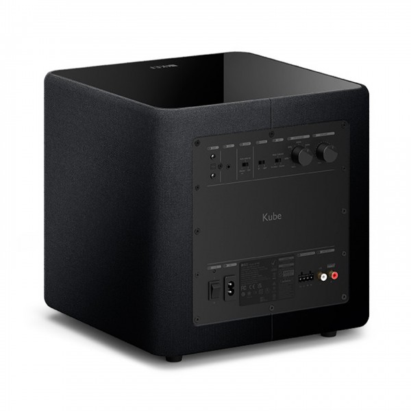 KEF Kube 8 MEI Subwoofer, Black - rear angled