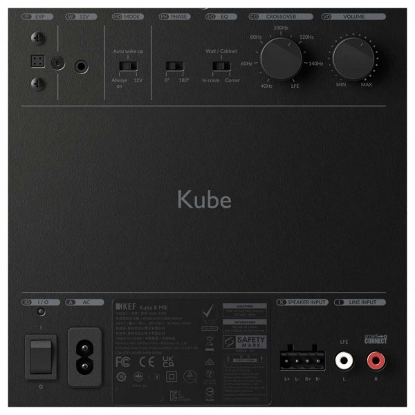 KEF Kube 8 MEI Subwoofer - rear close up