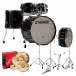 Sonor AQ2 20'' 5pc Pro Drum Kit w/Cymbals, Transparent Black