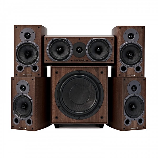 Wharfedale Diamond 9.1 HCP 5.1 Speaker Package, Walnut Front View