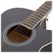 Single Cutaway Electro Acoustic Guitar by Gear4music, Black