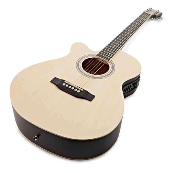 Single Cutaway Left Handed Electro Acoustic Guitar by Gear4music