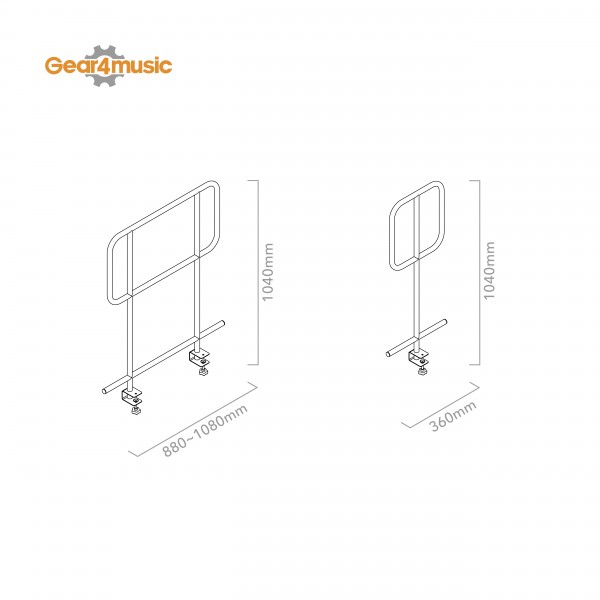 3m x 2m Portable Stage Kit by Gear4music, 80cm