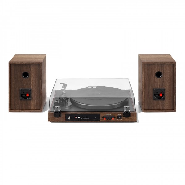 C72 Turntable and Speakers, Walnut - Rear