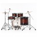 Pearl Decade Maple Pro Drum Kit w/Sabian XSRs, Satin Brown Burst - Rear