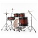 Pearl Decade Maple Pro Drum Kit w/Sabian XSRs, Satin Brown Burst - Angle 2