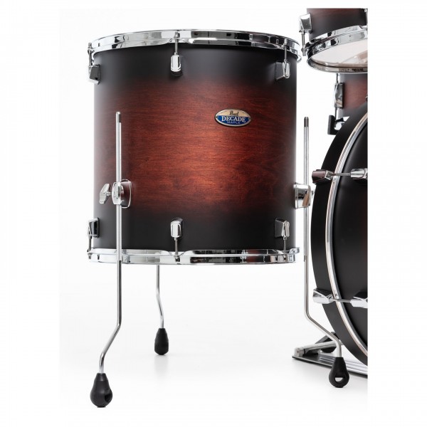 Pearl Decade Maple Pro Drum Kit w/Sabian XSRs, Satin Brown Burst - Floor Tom