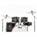 Pearl Decade Maple Pro Drum Kit w/Sabian XSRs, Satin Black Burst - Rack Toms