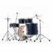 Pearl Decade Maple Pro Drum Kit w/Sabian XSRs, Ultramarine Velvet - Rear Angle 2