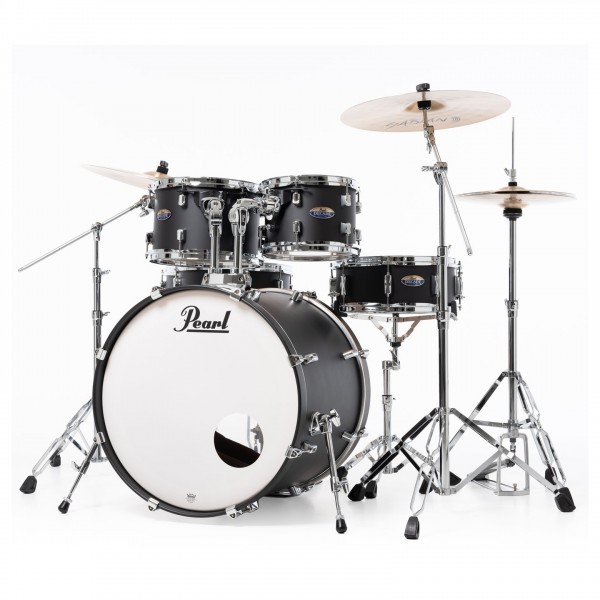 Pearl Decade Maple 22" Am. Fusion Shell Pack, Slate Black - Front Angle