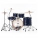 Pearl Decade Maple 22'' Drum Kit w/Hardware, Ultramarine Velvet - Rear