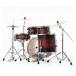 Pearl Decade Maple 22'' Am Fusion w/Hardware, Satin Brown Burst - Rear Angle 2