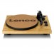 Lenco LBT-335 Bluetooth Record Player, Bamboo - Front with no lid