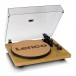 Lenco LBT-335 Bluetooth Turntable, Bamboo - Angled Open 2