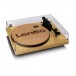 Lenco LBT-335 Bluetooth Turntable, Bamboo - Angled Closed