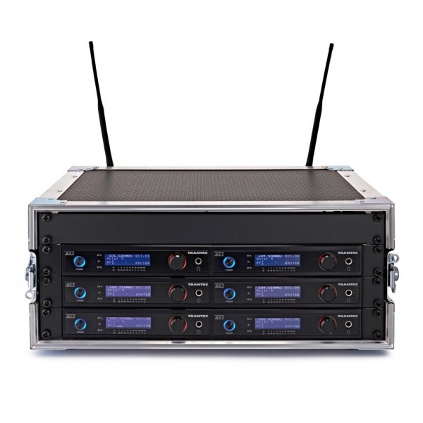 Trantec S5.5 6-Way Rackmounted Wireless Receiver - Front