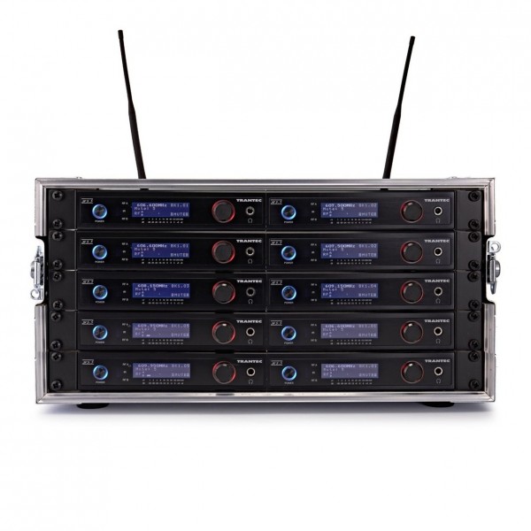 Trantec S5.5 10-Way Rackmounted Wireless Receiver - Front