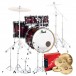 Pearl Decade Ahorn Pro Drum Kit mit Sabian XSRs, Gloss Deep Red Burst