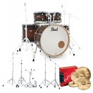 Pearl Decade Maple Pro Drum Kit w/Sabian XSRs, Satin Brown Burst