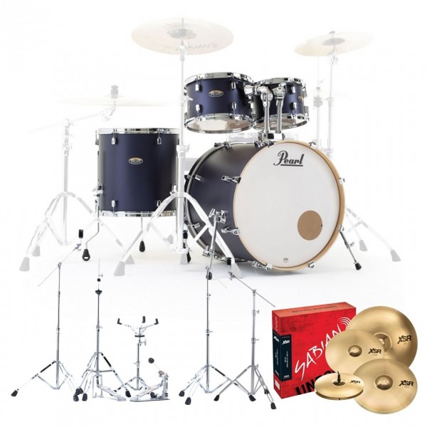 Pearl Decade Maple Pro Drum Kit w/Sabian XSRs, Ultramarine Velvet
