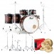 Pearl Decade Maple 6pc Pro Drum Kit w/Sabian XSRs, Satin Brown Burst