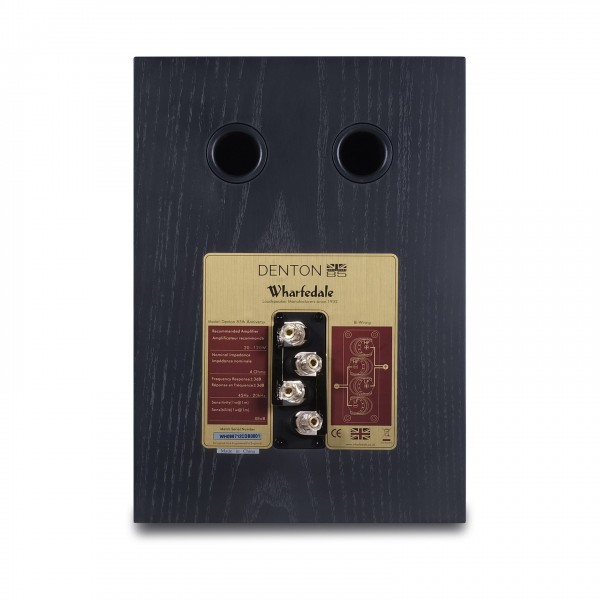 Wharfedale Denton 85 Speakers, Black Oak - Rear View