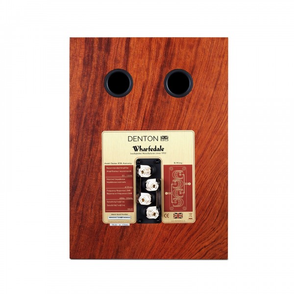 Wharfedale Denton 85 Speakers, Mahogany - Rear View