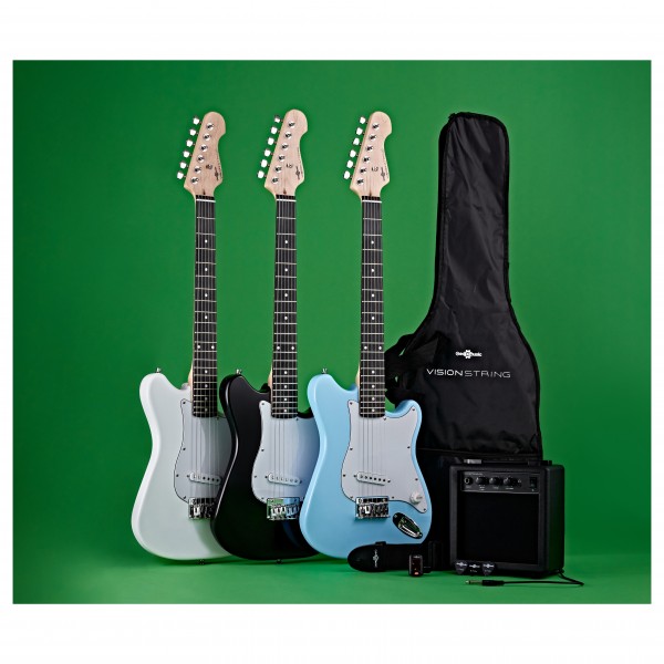 VISIONSTRING 3/4 Electric Guitar Pack, White