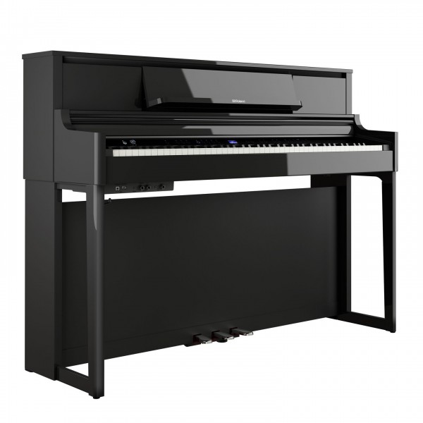 Roland LX-5 Digital Piano, Polished Ebony - Side