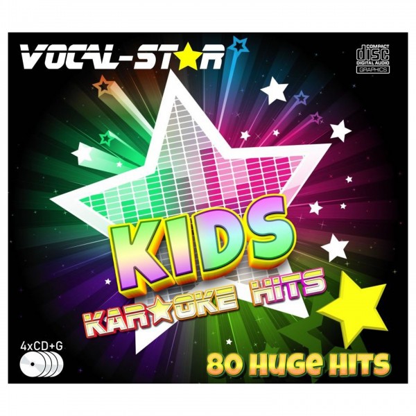 Vocal-Star Kids Karaoke CDG Disc Set with 80 Songs