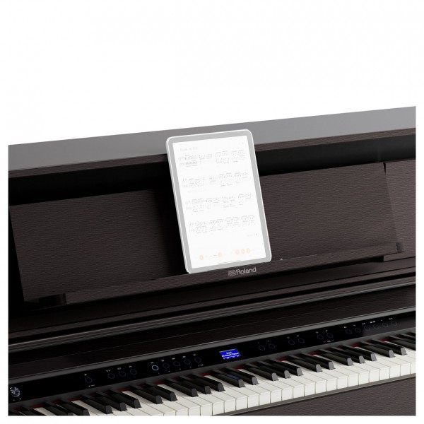 Roland LX-6 Digital Piano, Polished Ebony - music stand