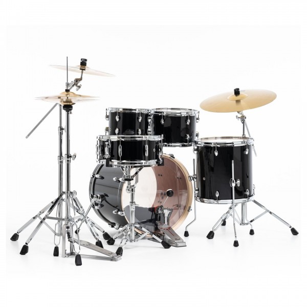 Pearl Export EXX 20'' Fusion Drum Kit, Jet Black - Rear Angle