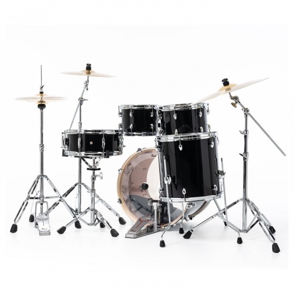 Pearl Export EXX 20'' Fusion Drum Kit, Jet Black - Rear Angle