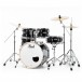 Pearl Export 20'' Fusion Drum Kit w/Free Stool, Jet Black - Front Angle