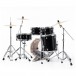 Pearl Export 20'' Fusion Drum Kit w/Free Stool, Jet Black - Rear Angle 2