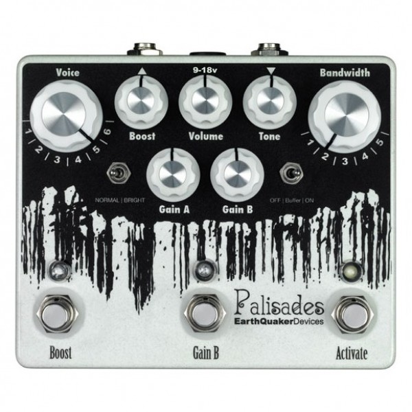 EarthQuaker Devices Palisades Dual Overdrive and Boost Top Panel