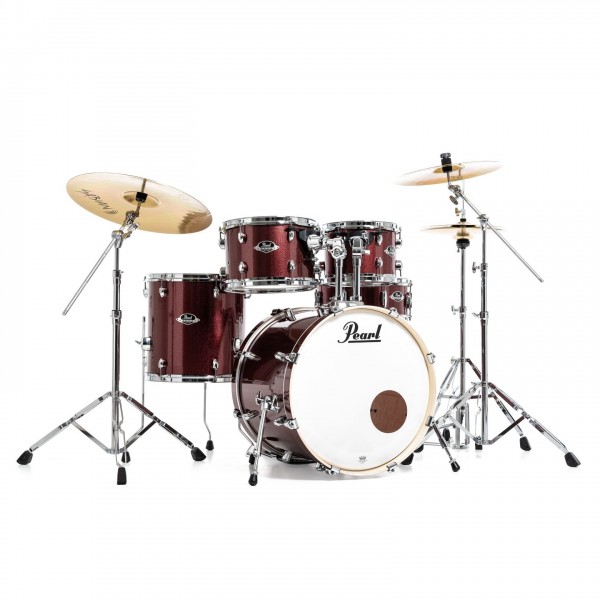 Pearl Export EXX 20" Fusion Drum Kit, Black Cherry Glitter