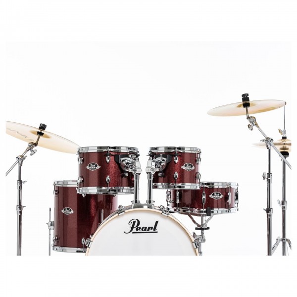 Pearl Export EXX 20" Fusion Drum Kit, Black Cherry Glitter - Rack Toms