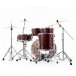 Pearl Export 20'' Fusion Drum Kit w/Free Stool, Cherry Glitter - Rear Angle 2