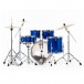 Pearl Export EXX 20'' Fusion Drum Kit, High Voltage Blue - Rear