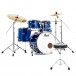 Pearl Export 20'' Fusion Kit de batería con taburete gratis, Voltage Blue