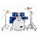 Pearl Export 20'' Fusion Drum Kit w/Free Stool, Voltage Blue - Front