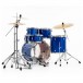 Pearl Export 20'' Fusion Drum Kit w/Free Stool, Voltage Blue - Rear Angle 1